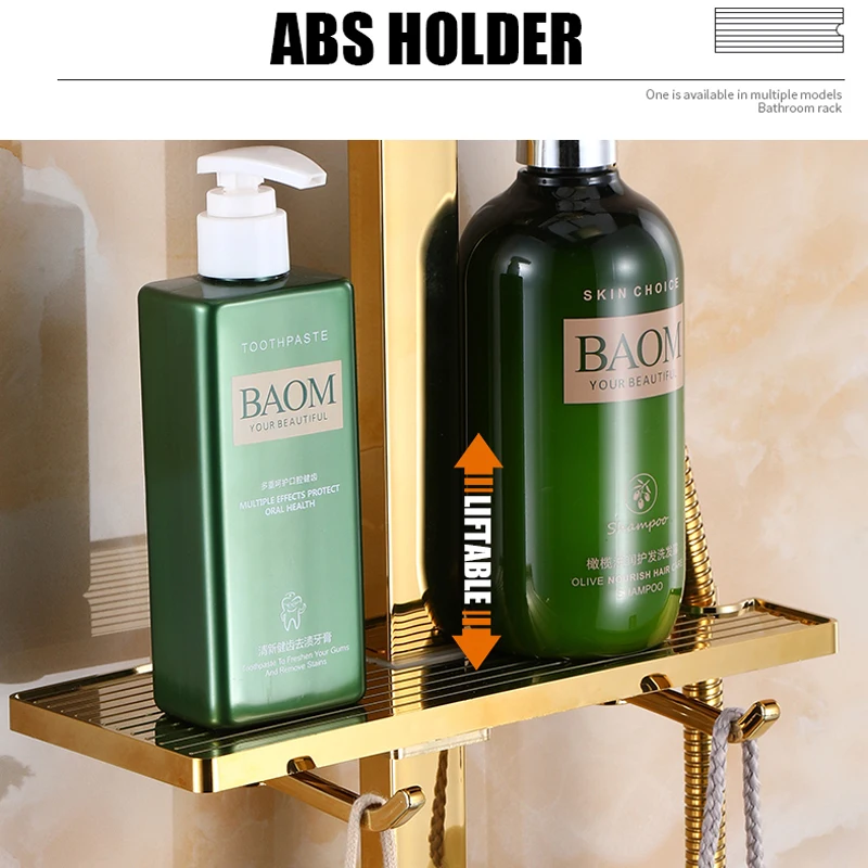 Золотая дождевая Душевая система для ванной комнаты цифровой термостатический