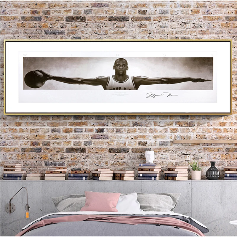 Самоотверженно Michael Jordan крылья Плакаты картина на стену, полотно, Картины для Гостиная живопись на холсте, Wall Art Украшение