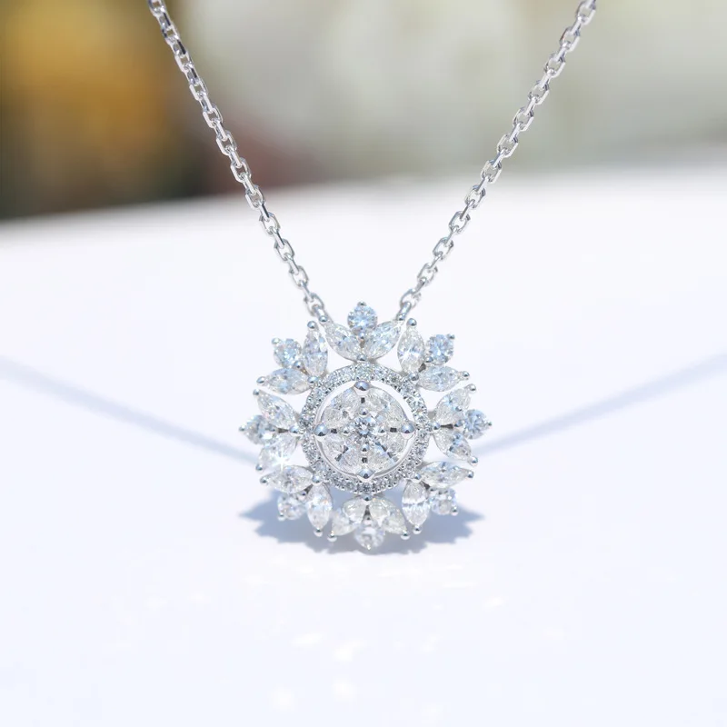 

QTT Charming Silver Snowflake Choker Necklace for Women Sexy Girl Pendant Clavicle Necklace Female Jewelry Accessories