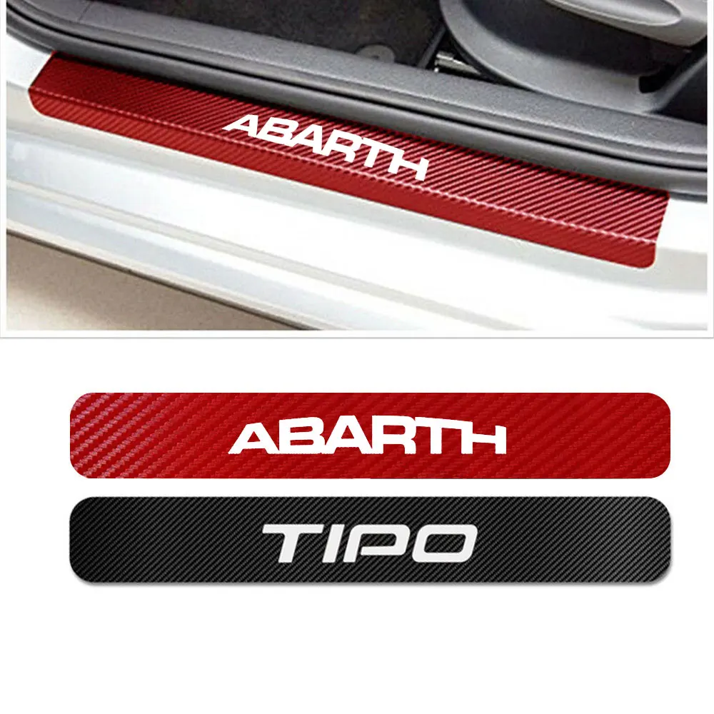 Наклейки на порог автомобиля Fiat Punto 500 Panda Abarth Tipo защитные наклейки аксессуары для