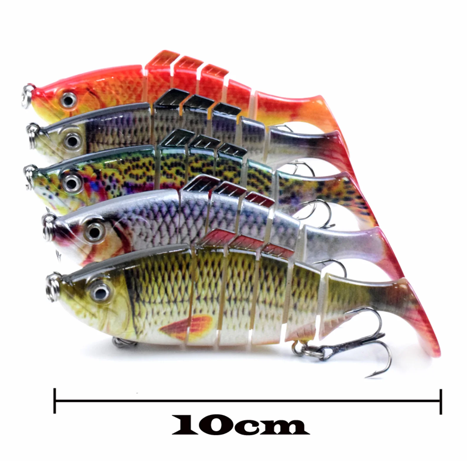 

Bionic Fishing Lures T-shaped Tail Multi Jointed Sea Fishing Hard Bait Simulation Bait Set Fishing Tackle