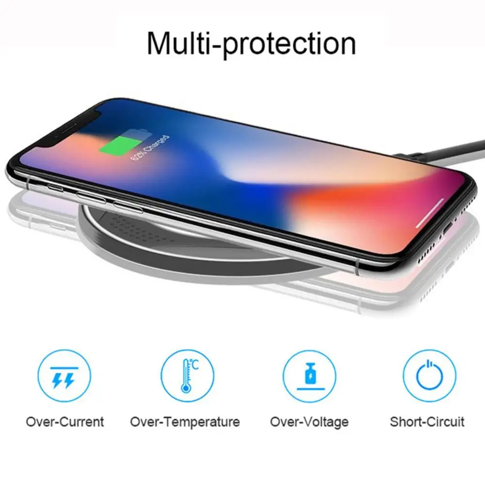 10 Вт Беспроводное зарядное устройство Qi USB быстрая зарядка для iPhone 11 X XR XS 8 Plus Samsung