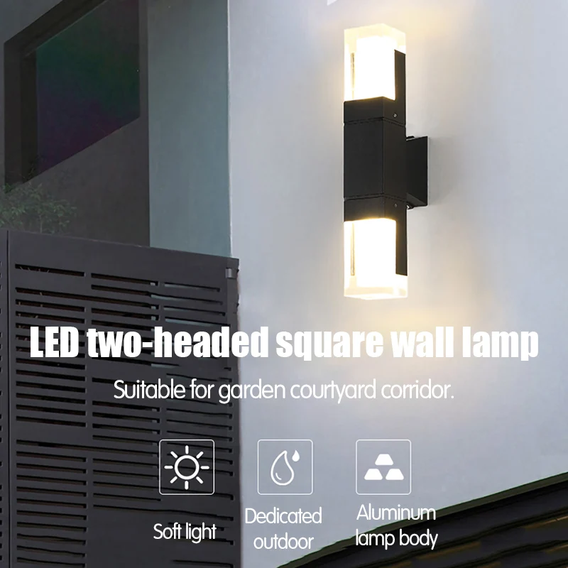 Светодиодный настенный светильник с двусторонней головкой для балкона