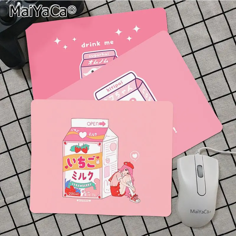 Maiya Kawaii Japanese Strawberry Milk MousePads Computer Laptop Anime Mouse Mat Top Selling Wholesale Gaming Pad mouse | Компьютеры и