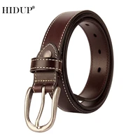 hidup top quality solid cowhide leather belts retro design pin buckle alloy belt for women jeans accessories 2 8cm width nwj901
