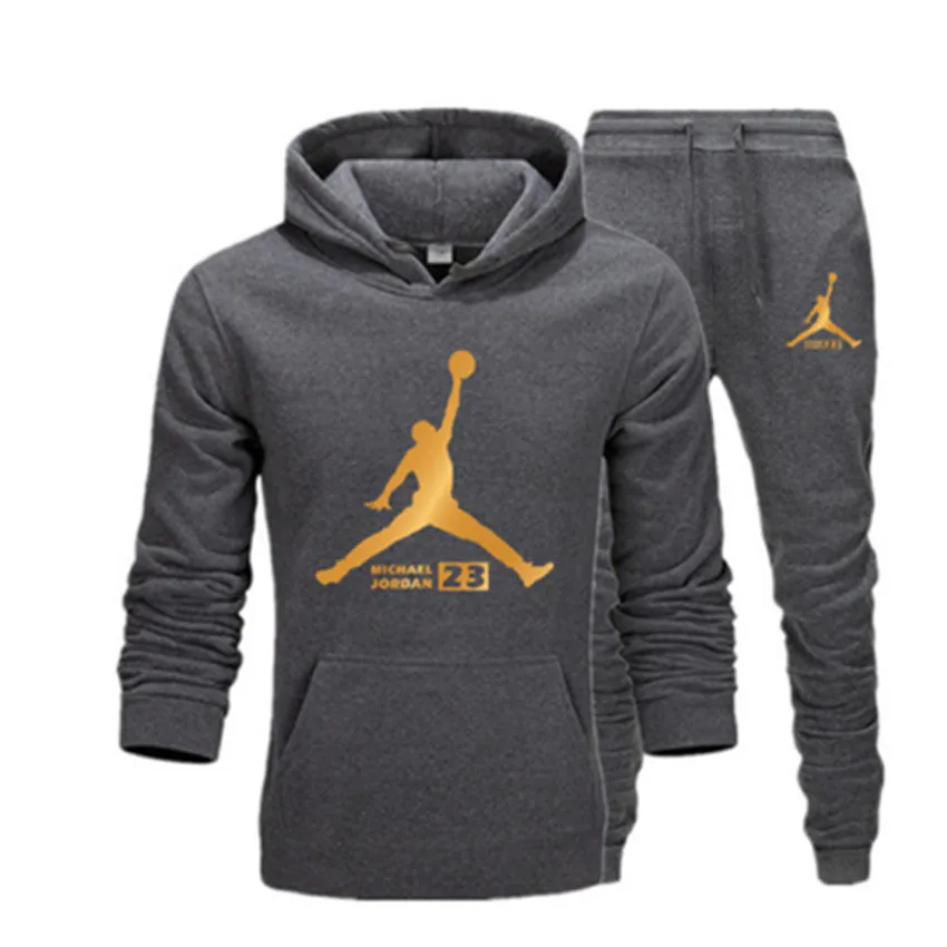 23 JORDAN осень зима горячая распродажа мужские комплекты Толстовка + штаны из двух