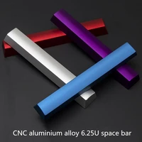 mechanical keyboard metal blank space bar keycap 6 25u 6 25x aluminum alloy cnc anodic oxidation spacebar key caps oem profile