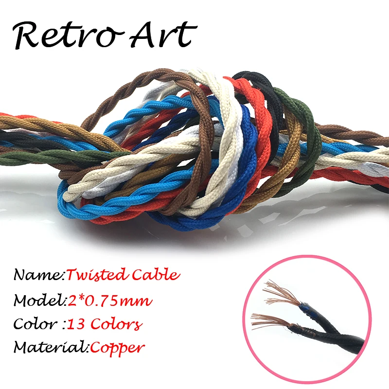 Cloth Covered Light Wire Pendant Hanging Lamp Cord Fabric Electrical Textile Cable | Обустройство дома