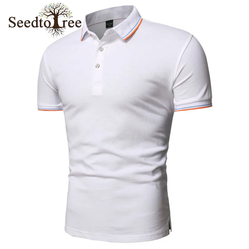 

Summer Men's Short Sleeve T-shirt Casual Solid Color Lapel Business Polo Shirt