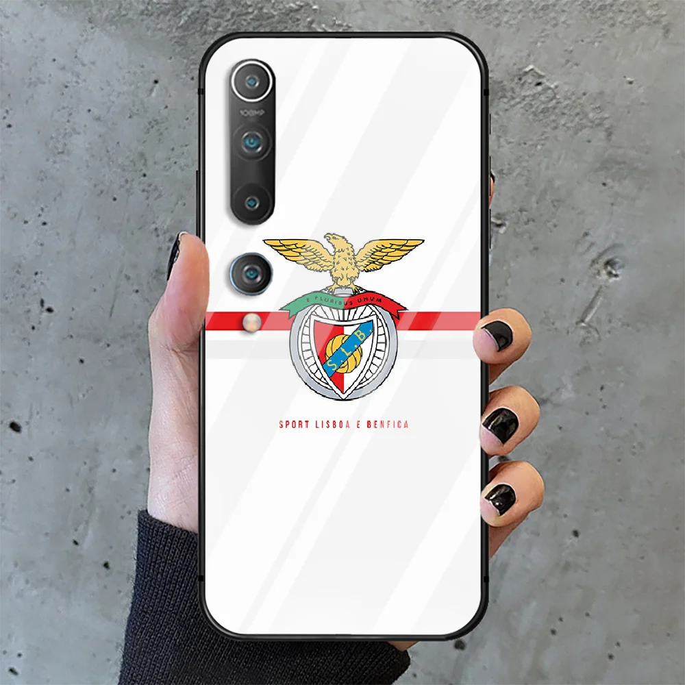 

Portugal football Benfica Phone Tempered Glass Case Cover for Xiaomi Mi A MAX X POCO M Note 3 9 10 11 i T Pro Lite Black
