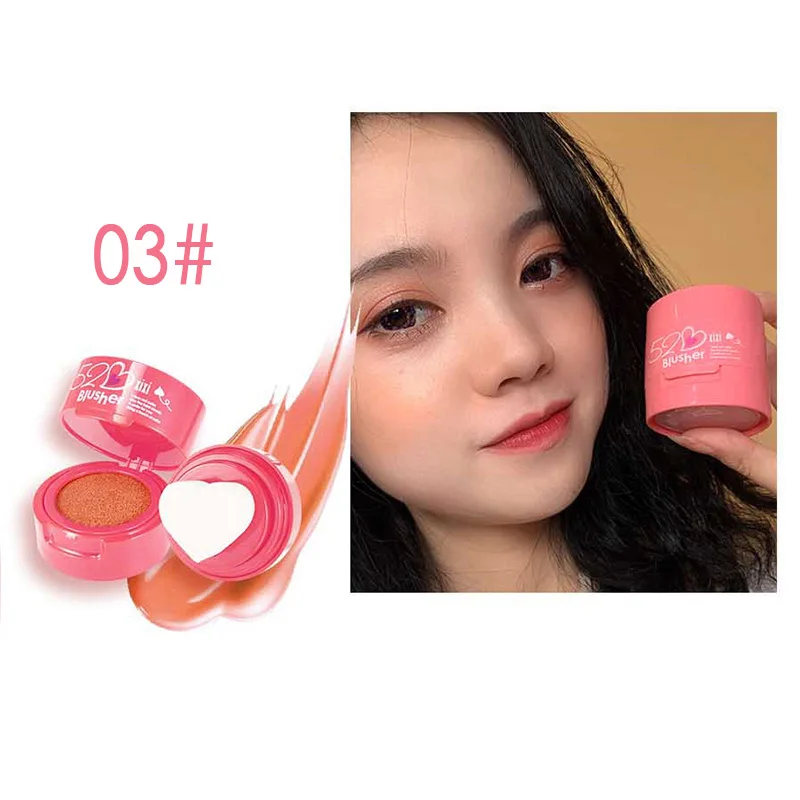 Peach powder Милые водонепроницаемые длинные воздушные подушки уплотнение румяна корректор для лица макияж палитра сердце румяна оранжевый Персиковый Порошок Цвет TSLM1 - Цвет: Peach powder