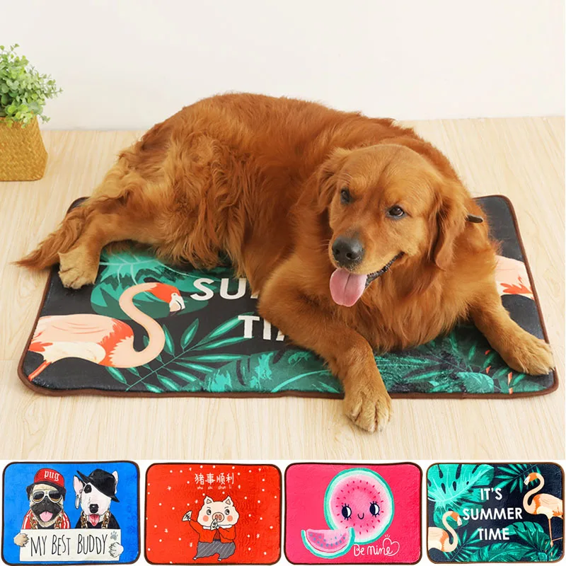 

Pet Dog Cooling Summer Mats Puppy Bed Kennels Double Sides Available Foldable Breathable Cushion for Large Medium Small Cat