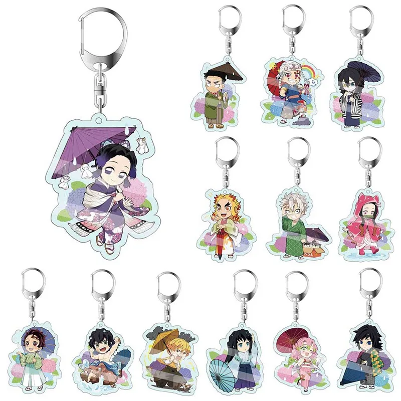 

Anime Demon Slayer: Kimetsu No Yaiba Key Chains Cosplay 2022 Acrylic Pendant Keyring