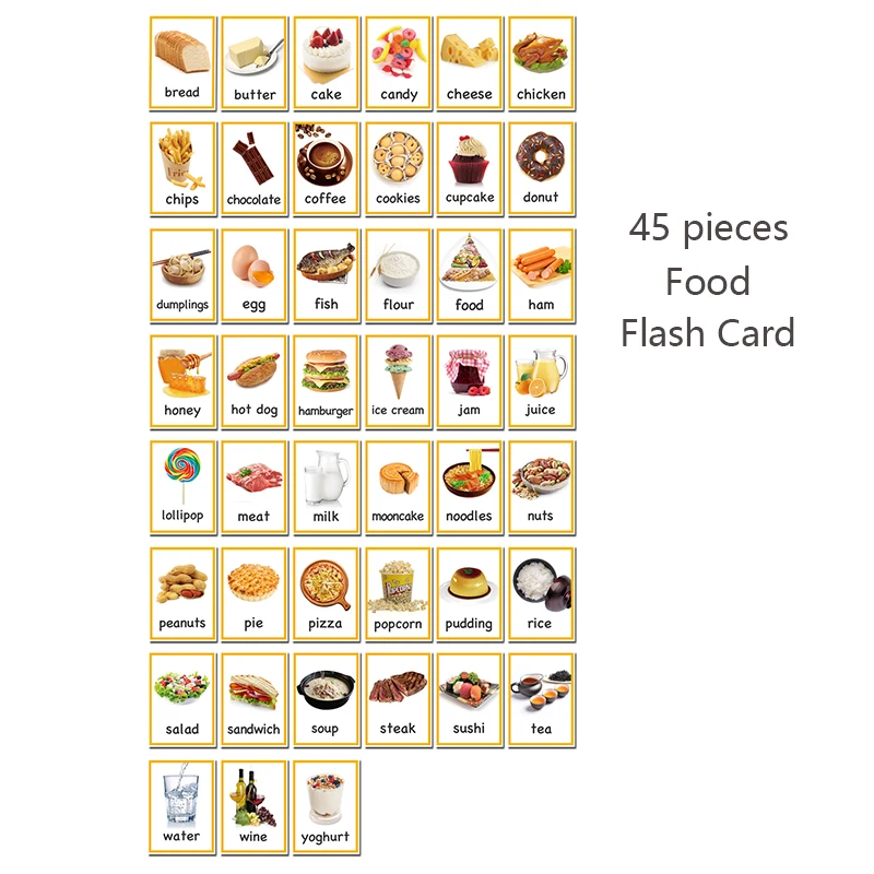 45 шт. Обучающие карточки на английском языке | Игрушки и хобби