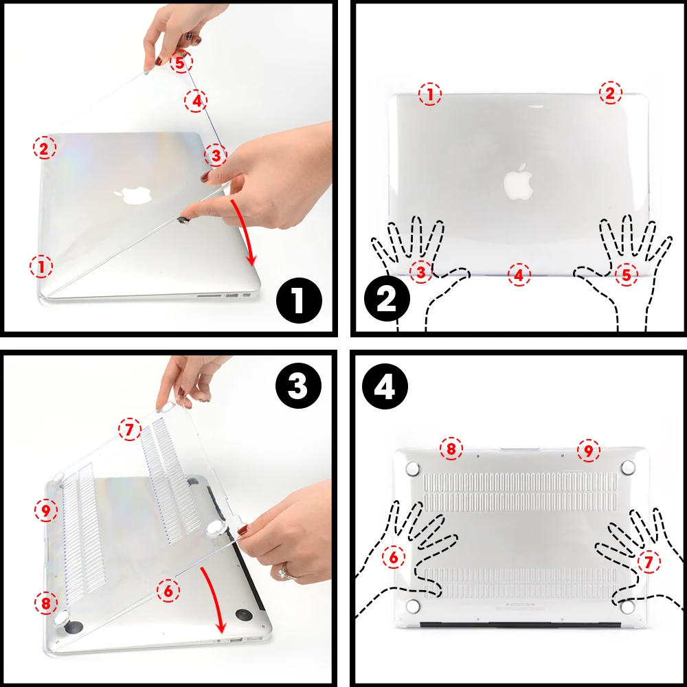 Чехол для ноутбука Macbook Air 13 A2337 A2179 M1 Chip Pro A2338 14 прозрачный защитный чехол |