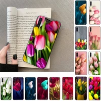 tulip flower phone case for samsung galaxy a50 a30s a50s a71 70 a10 case samsung a51 case