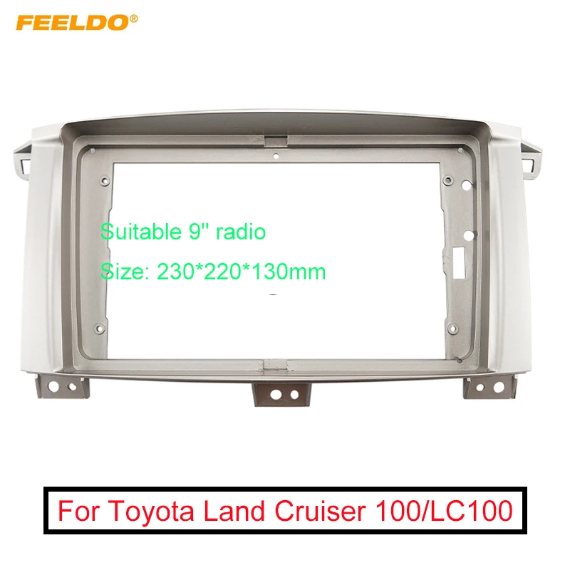 

Автомобильный аудио радио 9 "большой экран 2DIN фасции Рамка адаптер для LAND CRUISER 100 руководство AC DVD плеер приборная панель Рамка комплект