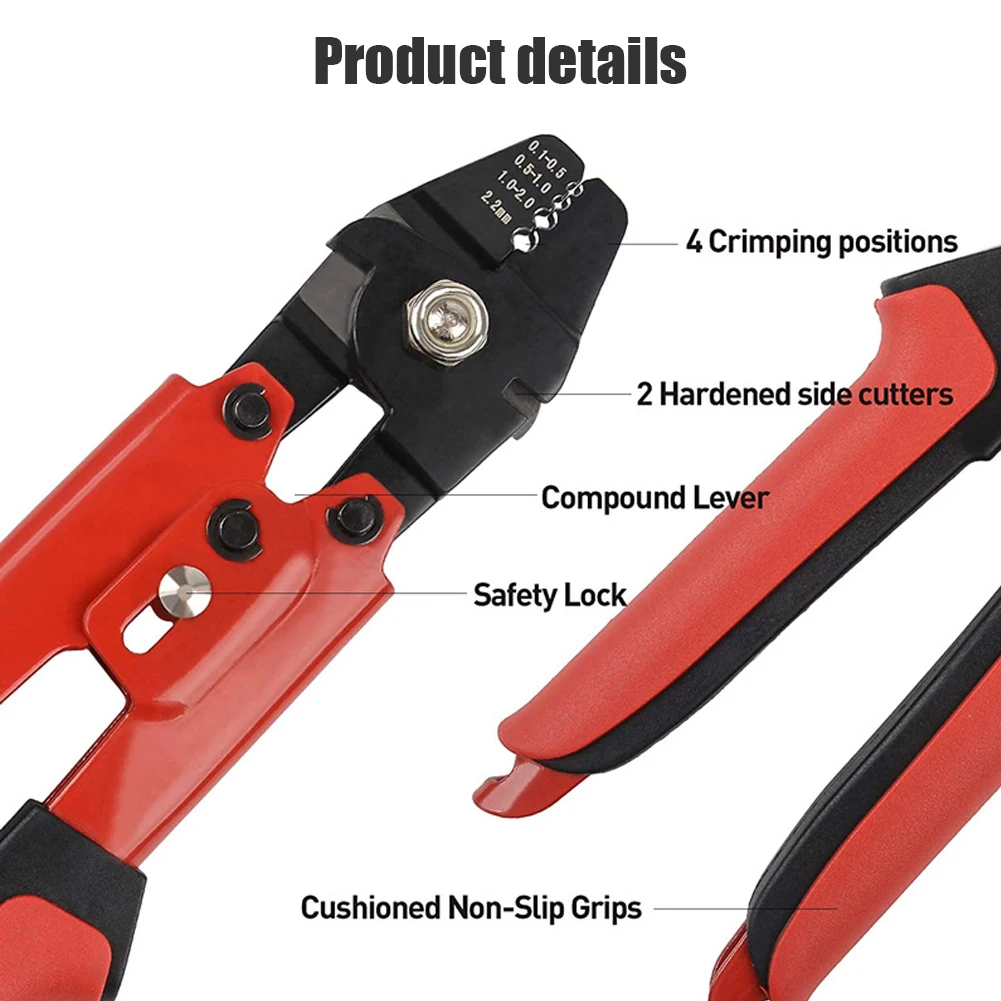 

Wire Rope Crimping Tool Crimping Tool With Aluminum Double Barrel Ferrule Crimping Loop Sleeve Kit Crimper Tool 0.1mm-2mm