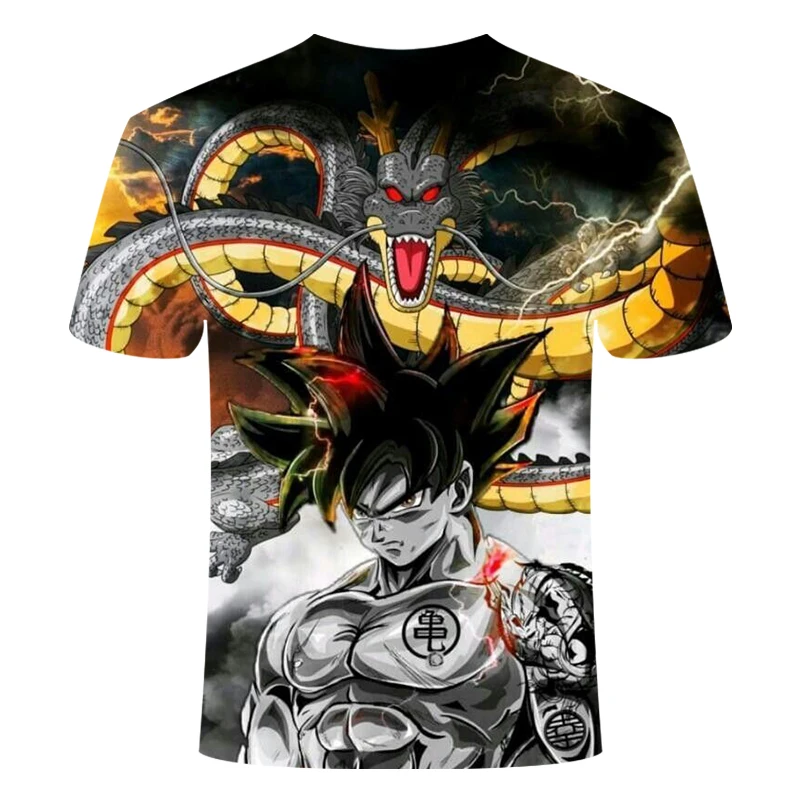 Горячая новинка Мужская и женская персональная аниме Dragon Ball Z 3D печать футболка классная модная удобная креативная рубашка с короткими рукавами
