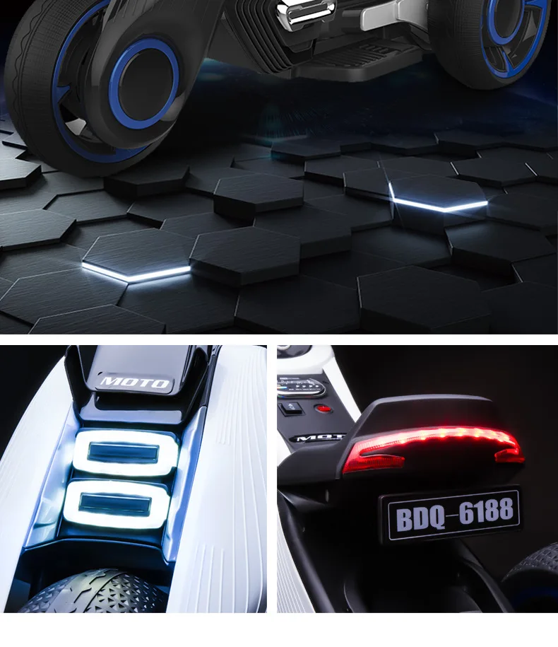 Детский Электрический мотоцикл трехколесный велосипед детская игрушка зарядка