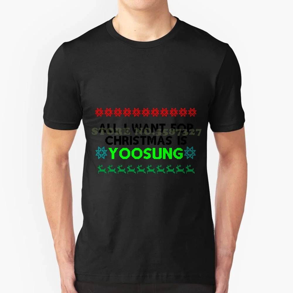 Все что я хочу на Рождество это Yoosung v2 футболки для мужчин и женщин|Мужские