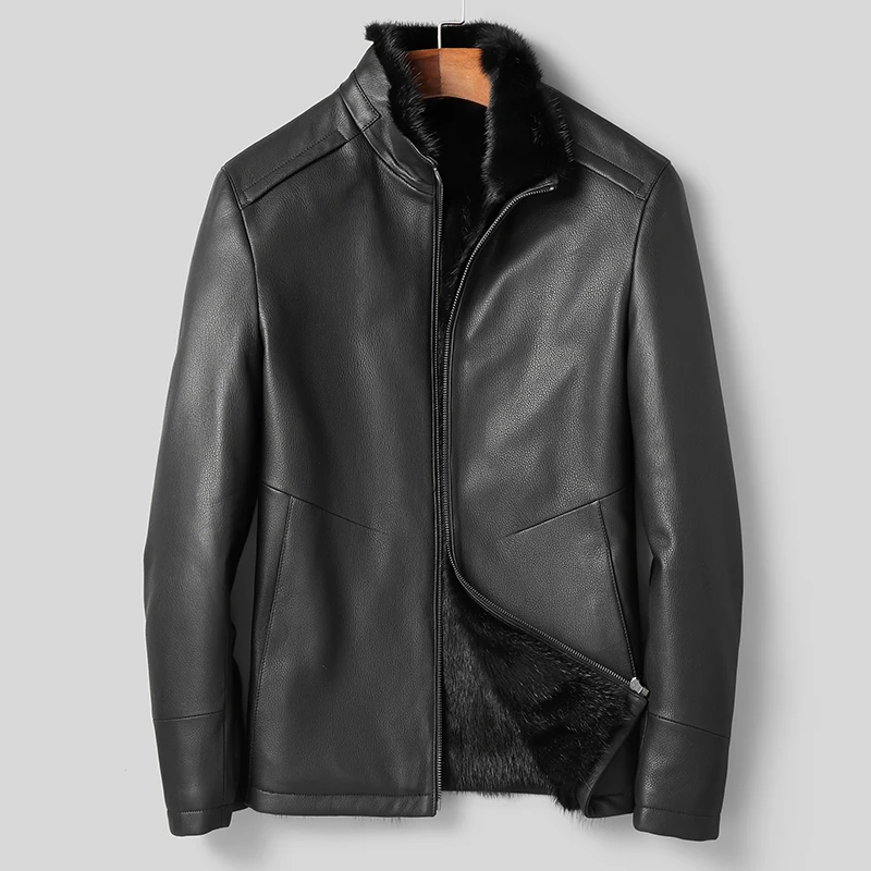 DK Роскошная Одежда из натурального меха норки овечья кожа высшего качества