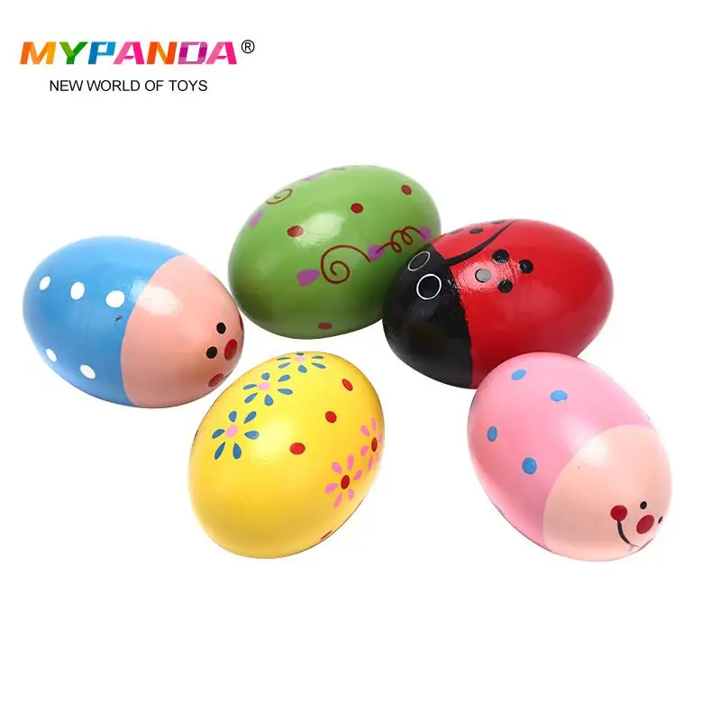 

Kids 2019 Wooden Baby Music Toys Children Random Colors Wooden Sand Eggs Instruments Percussion sands Musical Toys