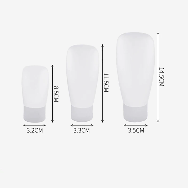 

Portable Flexible Easy to squeeze Silicone Travel Bottle Facial Cleanser Shampoo Bath Bottles Container Leak-proof