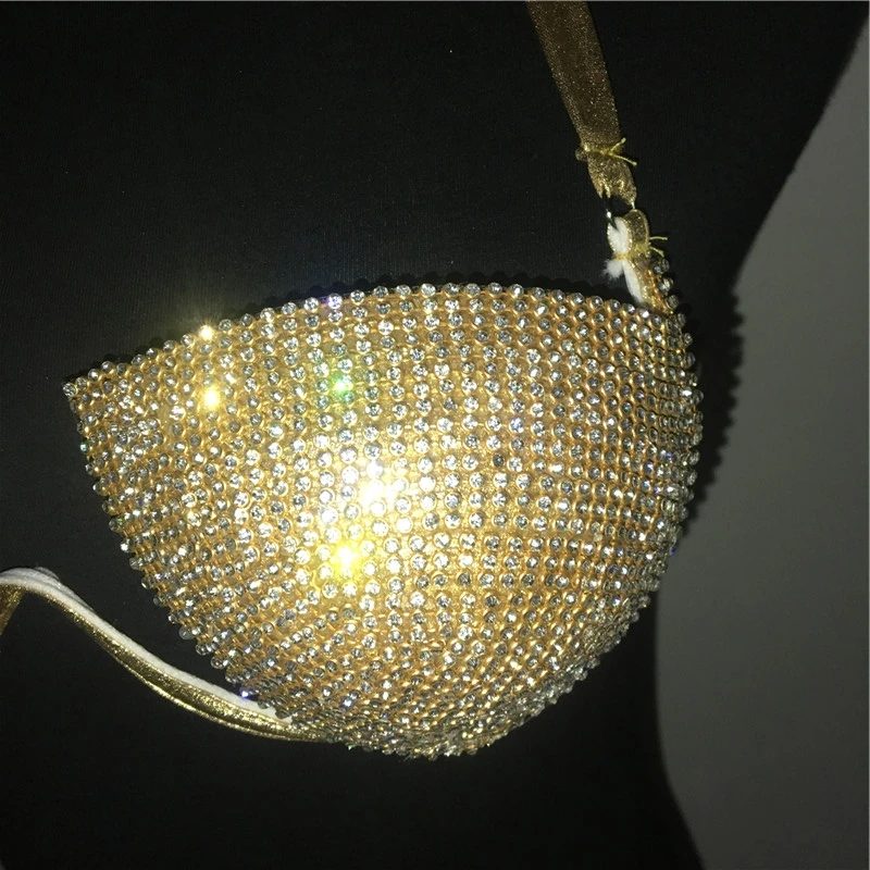 Блестящие Стразы для женщин купальный костюм на шнуровке мокрого вида