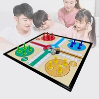 simple lightweight creative magnetic chessboard 5 in 1 ludo game flying chess for family ludo board game ludo game