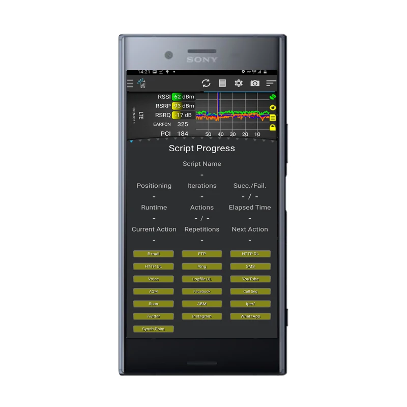 Tems Карманный тестовый телефон Sony XZP G8141TEMS GSM HSPA LTE NR измерения для наружного