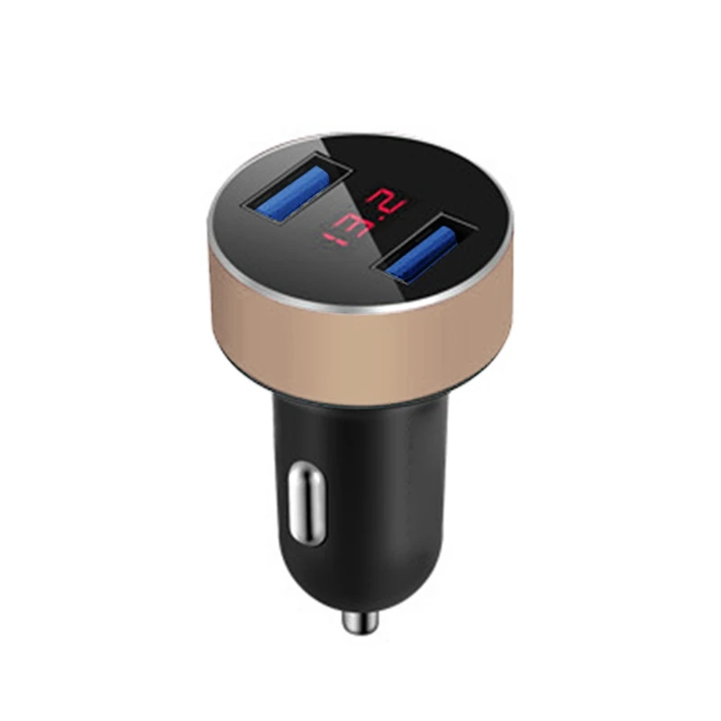 Новое универсальное USB Автомобильное зарядное устройство двойной USB порт адаптер зарядное устройство светодиодный дисплей Вольтметр ток для планшета мобильного телефона
