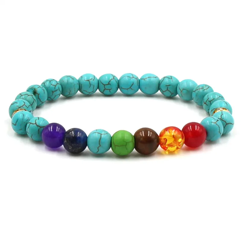 

2021Newst 7 Chakra Bracelet Men Black Lava Healing Balance Beads Reiki Buddha Prayer Natural Stone Yoga Bracelet for Women