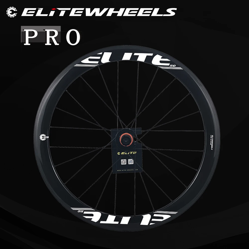 ELITEWHEELS PRO 700c Road Carbon Wheels R10 Ceramic Bearing Or Normal Hub 20-24H Tubular Clincher Tubeless For Cycling Wheelset