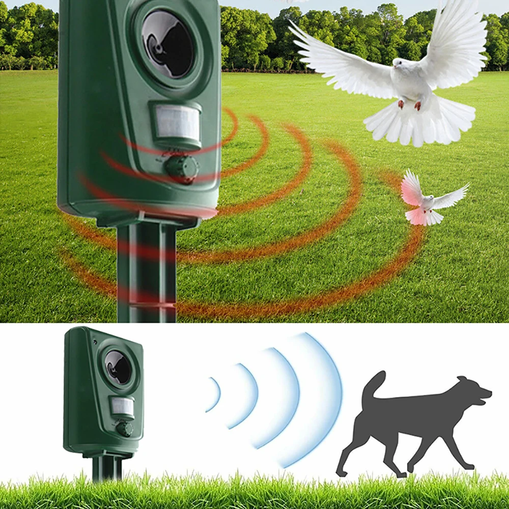 Уличный ультразвуковой отпугиватель животных вредителей птиц крыс Отпугиватель