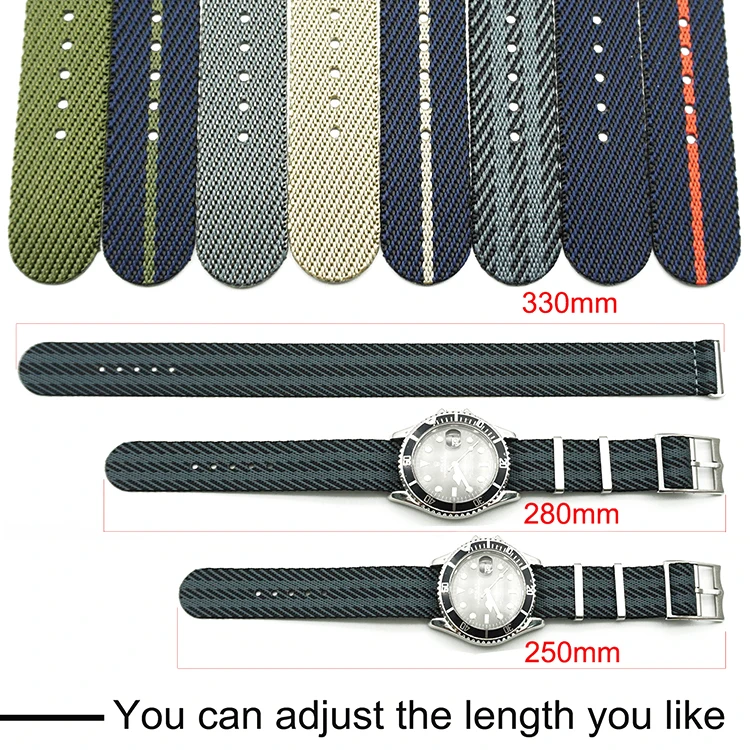 New Design Nato French Troops Parachute Bag For Tudor Black Bay Watch Strap Nylon Nato Strap 20mm 22mm For Brand Military Watch