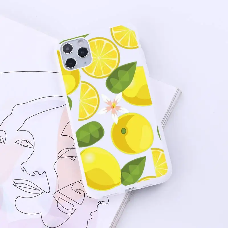 

lemon sunmmer fruit food Phone Case Candy Color for iPhone 6 7 8 11 12 s mini pro X XS XR MAX Plus