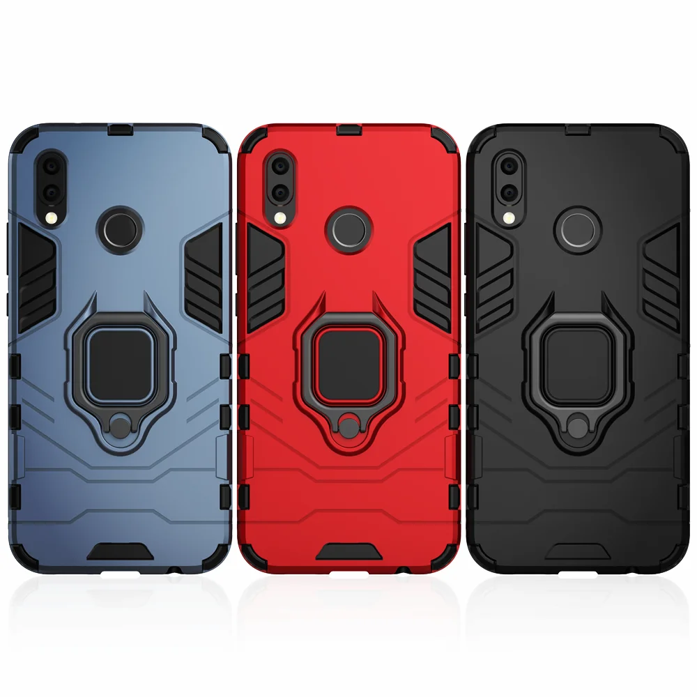 Бронированный чехол для Huawei P20 Lite подставка с кольцом держателем телефона P20lite P 20