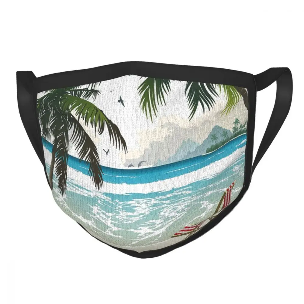 Enjoy At Beach многоразовая маска для лица океанская Морская вода волны рыболовная