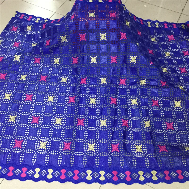 

2020 Latest bazin fabric White Yellow riche getzner cotton for wedding dress with stones Blue mesh lace fabric for man KPL20139