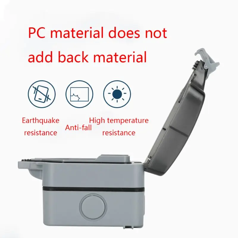 Splash-proof US Standard 3-hole Socket Outdoor Waterproof Rain Charging Plug |