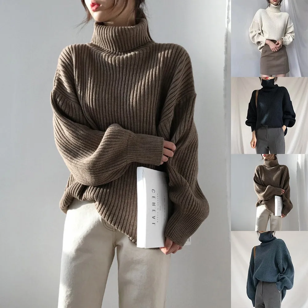 

2021 New Women's Sweater Turtleneck Trending Sweater Fashion Top Autumn And Winter Korean Pullover Women's Pullover Knitwear