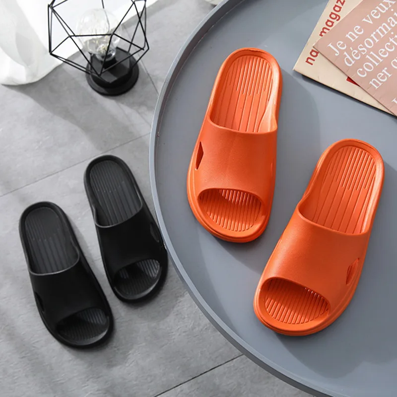 

Indoor Bathroom Slippers Women Thick Non-slip Home Interior Anti-slip Deodorant Slides Men Ladys Heighten Soft Shoes Sandals