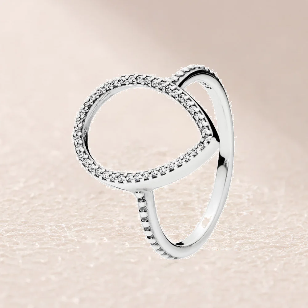 

196253CZ TEARDROP SILHOUETTE RING
