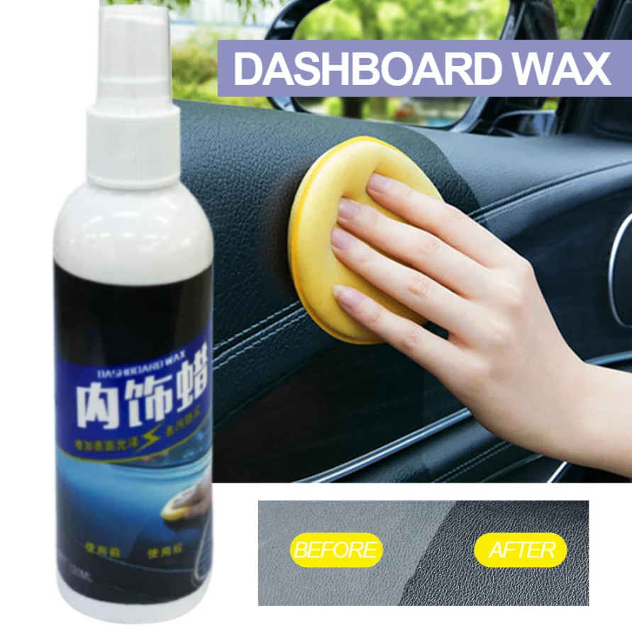 

120 ML Dashboard Wax Car Maintenance Cleaning Tools Dust Removal Liquid For Vehicle Dashboards & leather Seats Cleaner