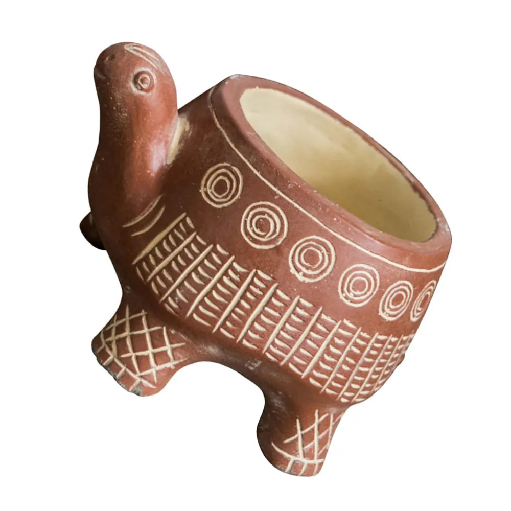 

1Pc Desktop Flowerpot Cartoon Gardening Pot Succulent Planting Container (Brown)