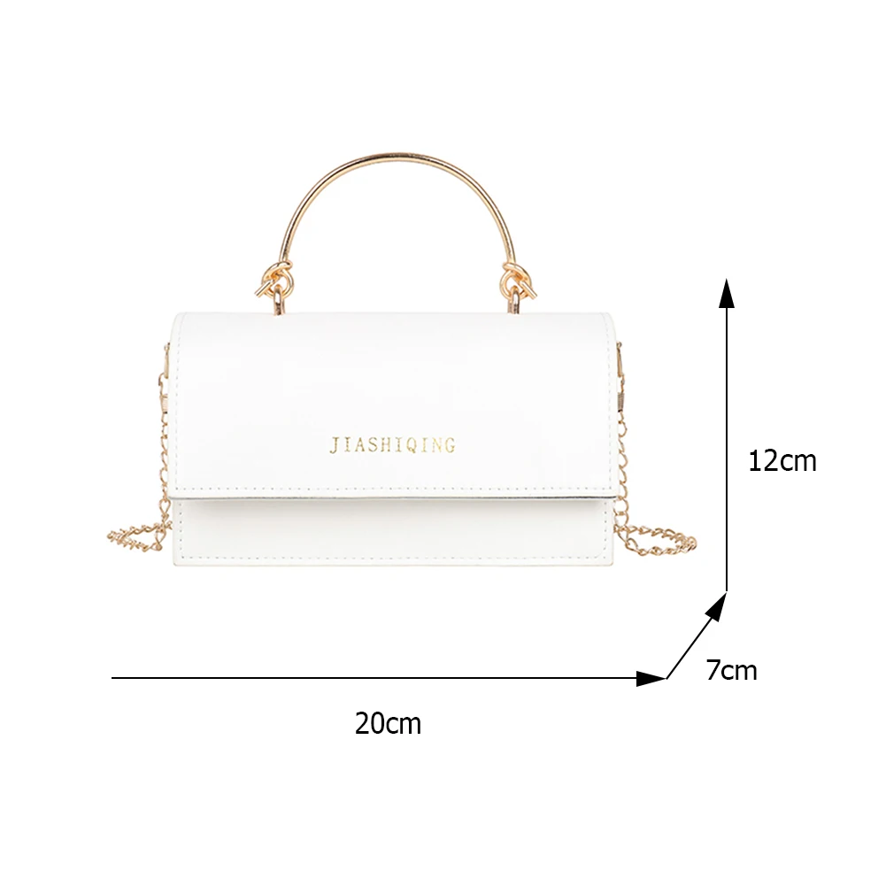 

Fashion PU Leather Chain Shoulder Bag For Women Travel Youth Lady Crossbody Bag Casual All-match Solid Color Top-handle Handbag