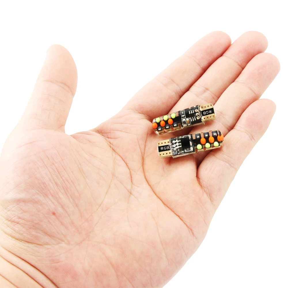 Разноцветные Автомобильные светодиодные лампы RGB T10 W5W для hyundai tucson i30 ix25 creta ix35 HB20