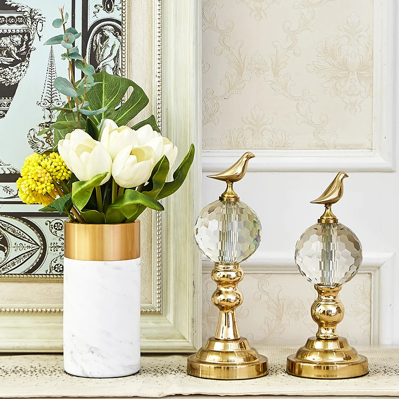 Креативное Латунное Хрустальное украшение в виде птицы поделки домашний винный