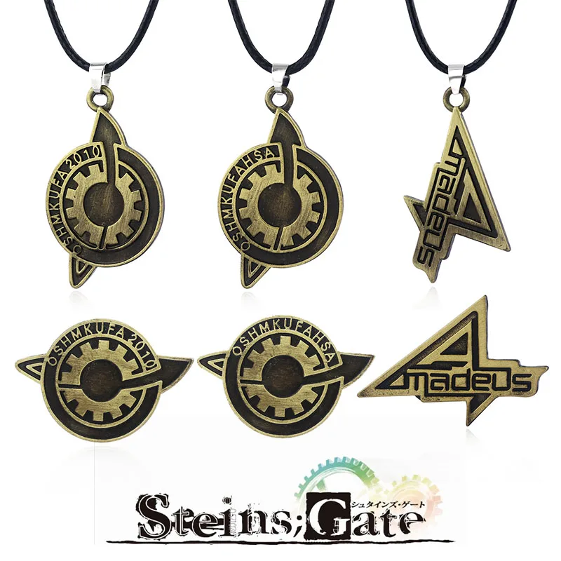 Steins Gate экшн-фигурка Makise Kurisu ожерельлье шестерни металлический значок подвеска